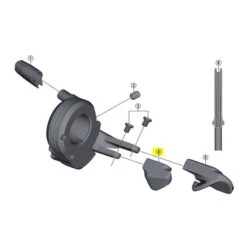 Pulsante Piccolo Shimano STEPS SW-M9060 Comando Destro Nero