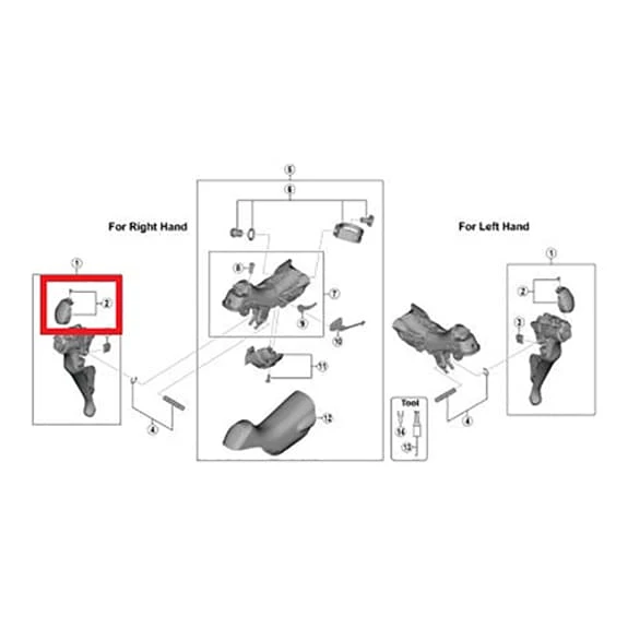 Rivestimento Leva Destra Shimano Ultegra R8000