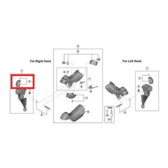 Rivestimento Leva Sinistra Shimano Ultegra R8000