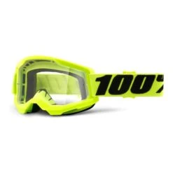 Maschera 100% Strata 2 Giallo Intenso Nero Con Lente Trasparente