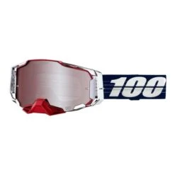 Maschera 100% Armega Rosso Con Lenti Bianco