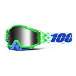 Maschera 100% Racecraft Alchemy Verde Lente A Specchio Argento