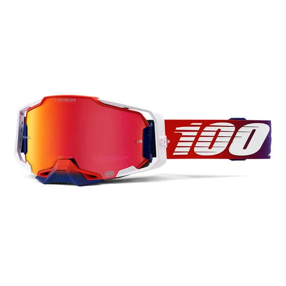 Maschera 100% Armega Bianco Rosso Con Lente Rosso