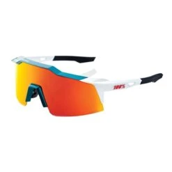 Occhiali 100% Speedcraft SL BORA-hansgrohe Bianco Verde Con Lenti Hiper Rosso