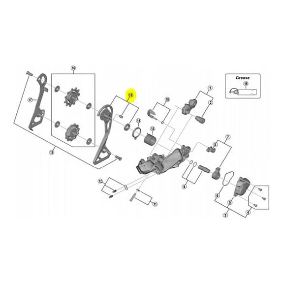 Porta Rotelle Per Cambio Esterno Shimano XTR M9120 Cassa Corta