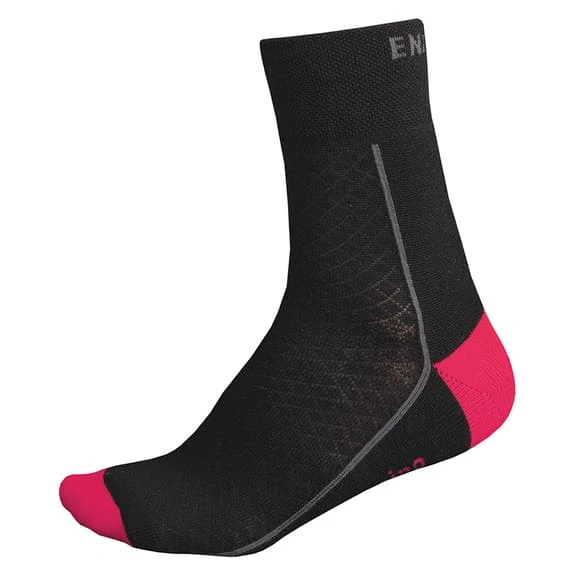 Calzini Endura Baabaa Merino Nero Rosa Donna