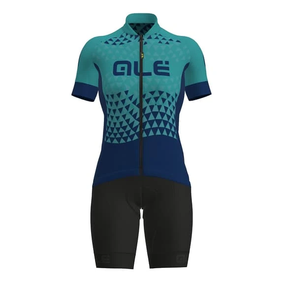 ALE Completo Alé Flags Limited Edition Senza Bretelle Solid Traguardo Blu Turchese Donna