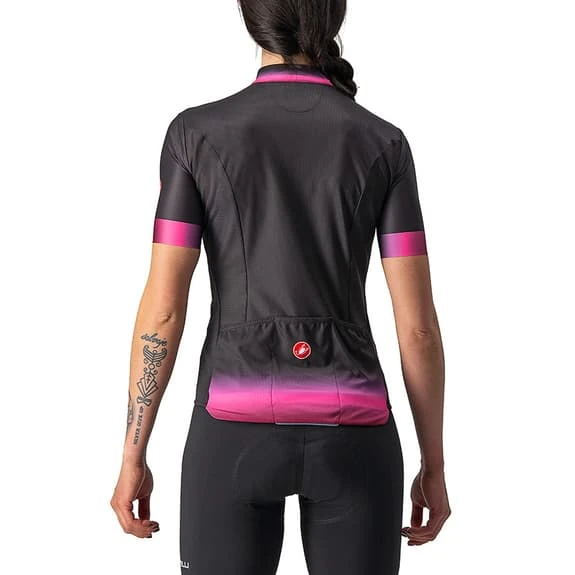 Maglia Castelli Gradient Manica Corta Nero Chiaro Rosa Donna - immagine 2