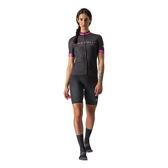 Maglia Castelli Gradient Manica Corta Nero Chiaro Rosa Donna - immagine 6