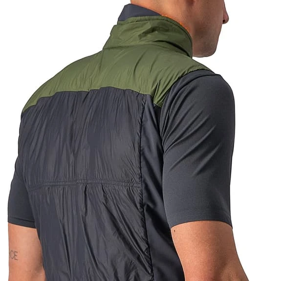 Gilet A Vento Castelli Unlimited Grigio Scuro Verde Olive Arancione - immagine 4