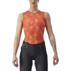 Canottiera Intima Castelli Pro Mesh 4 Rosso Arancione Donna