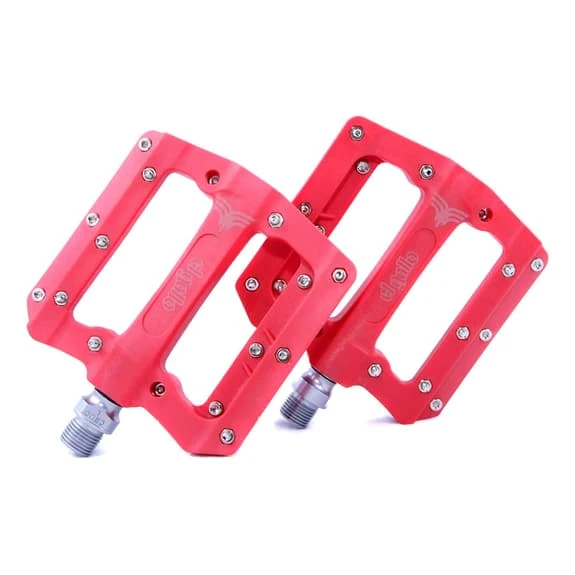 Pedali Di Piattaforma El Gallo Components Fiber Fix Rosso