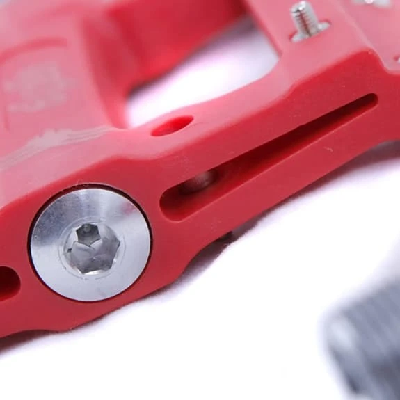 Pedali Di Piattaforma El Gallo Components Fiber Fix Rosso - immagine 2