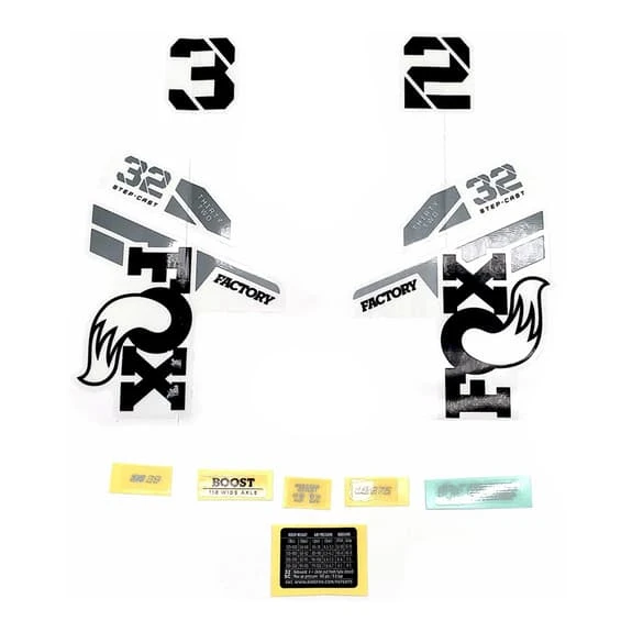 Adesivi Fox Racing Shox 32 SC Factory Series 2021 Nero Arancione