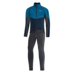 Completo Gore Wear Phantom GORE-TEX INFINIUM™ Maniche Rimovibili C5 Thermo Nero Blu Elettrico