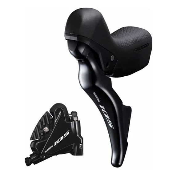 Freno A Disco Idrico Anteriore Shimano 105 R7070 2 Pistoni Mani Piccole Nero