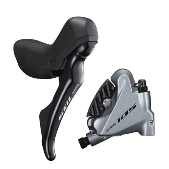 Freno A Disco Idrico Posteriore Shimano 105 R7070 2 Pistoni Mani Piccole Argento