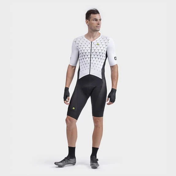 Body Integrale Alé R-EV1 Hive Corto Bianco Nero - immagine 4