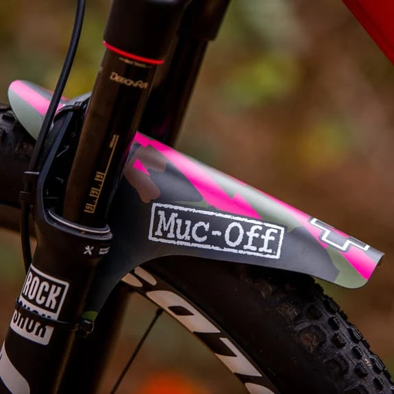 Parafango Anteriore Muc-Off Front Ride Guard Verde Mimetico Rosa - immagine 4