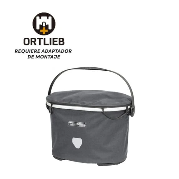 Cestino Anteriore Ortlieb Up-Town Urban 17,5L Grigio