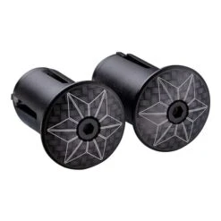 Tappi Manubrio Supacaz Star Plugz Laser Carbon Anodized Nero
