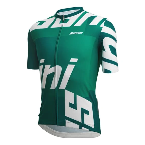 Maglia Santini Karma Logo Manica Corta Verde Bianco - Classic Fit - immagine 2