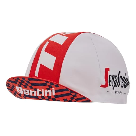 Santini Cappellino Trek-Segafredo 2023 Bianco Rosso - immagine 5