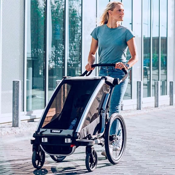 Rimorchio Thule Chariot Lite 2 Nero Grigio - immagine 3