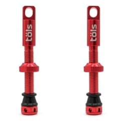 Valvola Tubeless Töls Alluminio Presta 44 Mm Rosso Chiaro