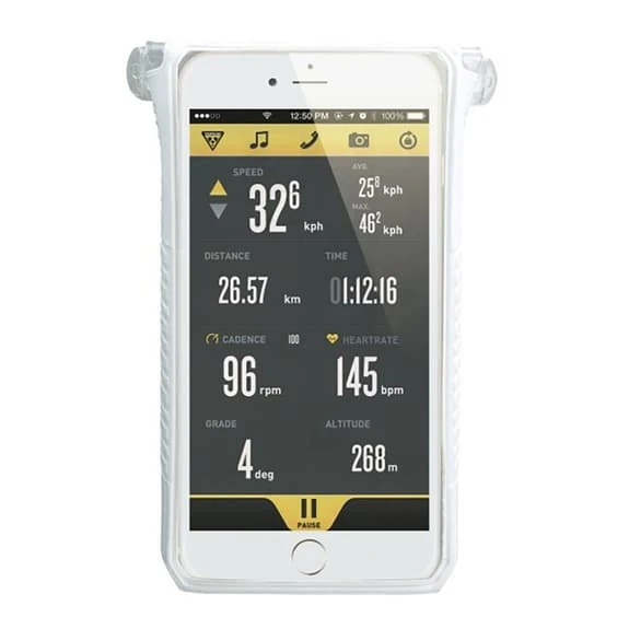 Custodia Per Smartphone Topeak DryBag Per IPhone 6 Plus, 6S Plus E 7 Plus Bianco