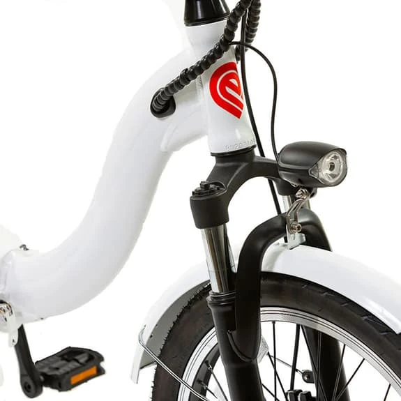 Bicicletta Elettrica Pieghevole Urban Motion 20" 36V 10AH Bianco - immagine 4