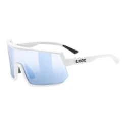 Occhiali Uvex Sportstyle 235 Variomatic Bianco Opaco Con Lente Fotocromatica A Specchio Argento