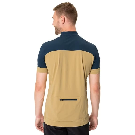 Maglia Vaude Escape Manica Corta Beige Blu Marino - immagine 4