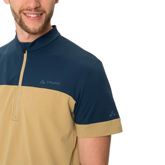 Maglia Vaude Escape Manica Corta Beige Blu Marino - immagine 5