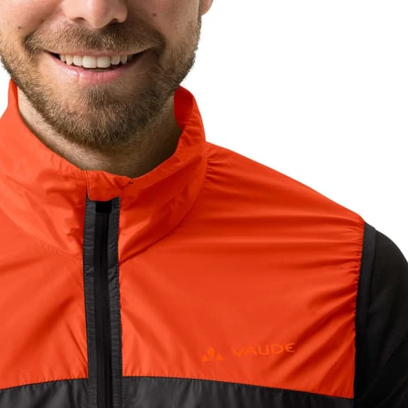 Gilet A Vento Vaude Matera Air Rosso Brillante Nero - immagine 5